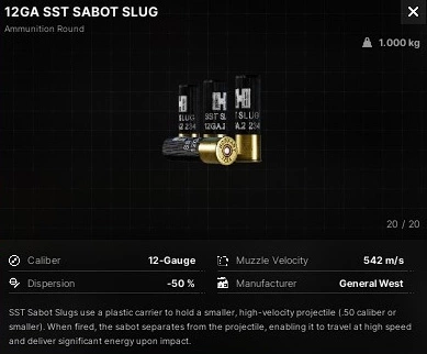 12GA SST Sabot Slug