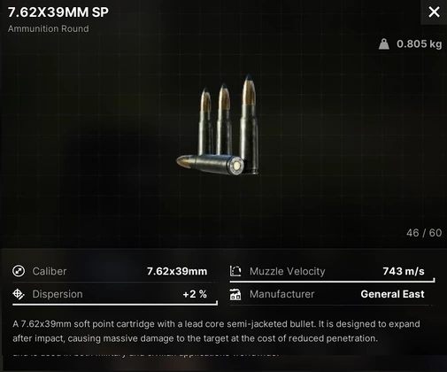 7.62x39MM SP
